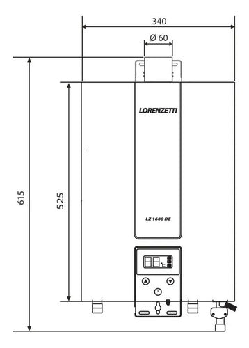 AQUECE GAS LZ 1600DE LORENZETTI ECOM*