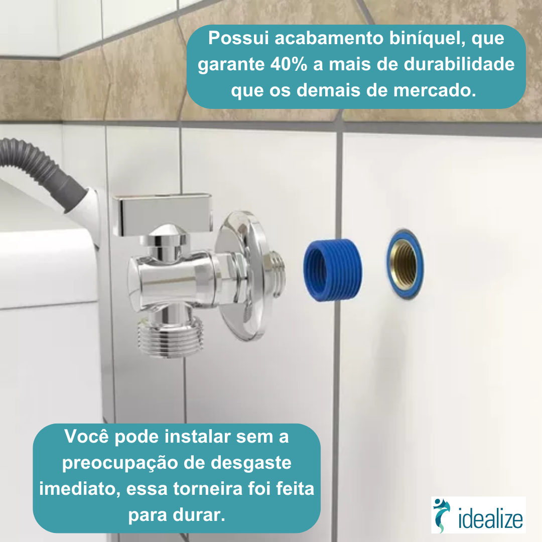 Torneira Esfera Lavanderia P/Máquina De Lavar Roupas/Louças 00784006 Cromado Docol
