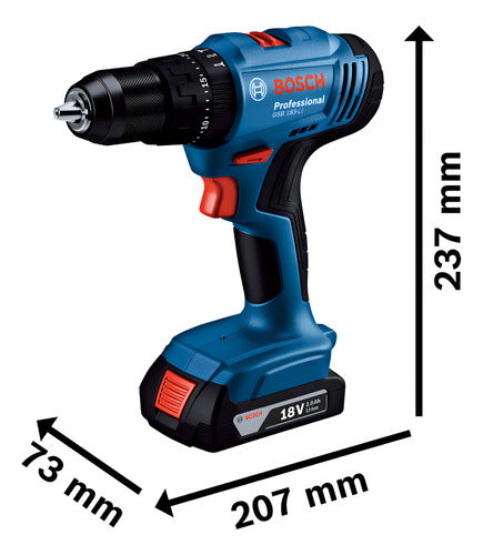 PARAFU/FURADE C/IMPACT C/BAT+MAL GSB 183-LI 18V BOSCH ECOM*