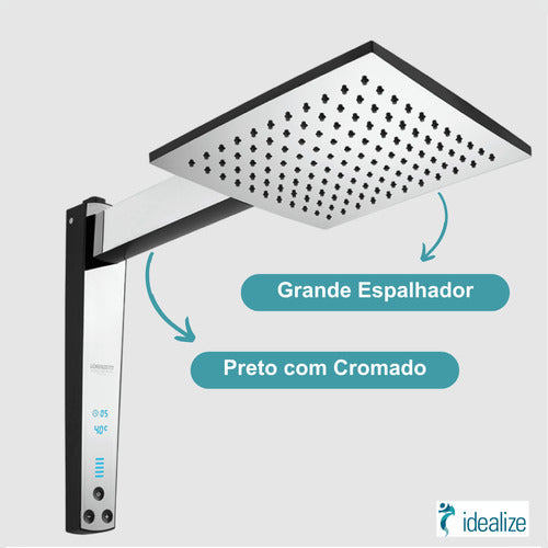 Chuveiro Ducha Acqua Century Digital 127V 5500W Preto Cromado Lorenzetti