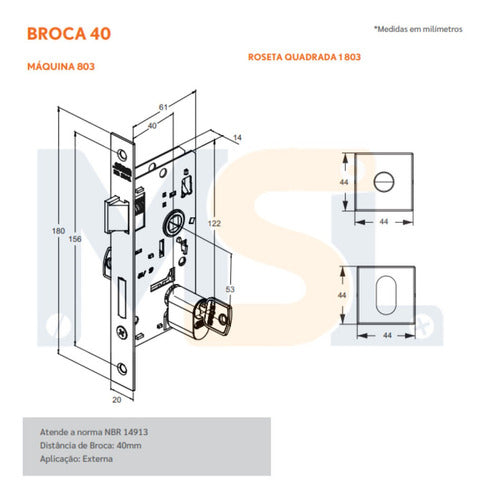 FECHAD EXTERN 803/35 RQ1 PRETO FOSCO STAM ECOM*
