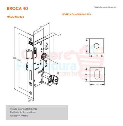FECHAD EXTERN 803/35 RQ1 PRETO FOSCO STAM ECOM*