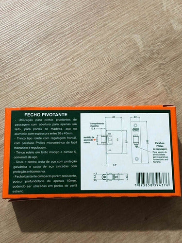 FECHO ROLET S/ CHAVE AUXIL CROMAD PORT PIVOTA STAM ECOM*