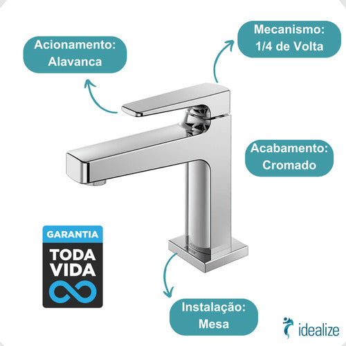 TORNEI LAVATO MESA BICA BAIXA CR DOCOL LIFT ECOM*