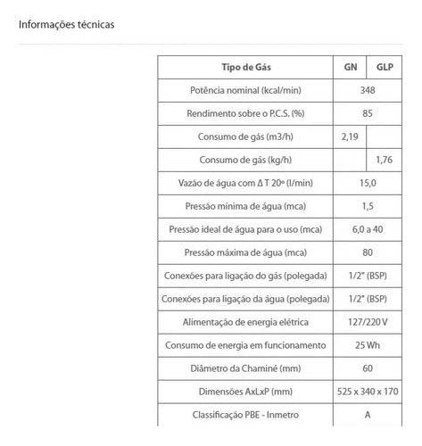 AQUECE GAS LZ 1600DE LORENZETTI ECOM*