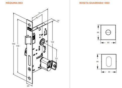 FECHAD EXTERN 803/35 RQ1 PRETO FOSCO STAM ECOM*