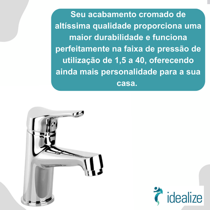 Torneira Misturador Monocomando De Mesa Lavatório Dallas 2875 Cromada Fabrimar
