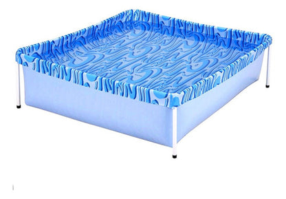PISCIN PLASTI RETANG AZUL 400L MOR