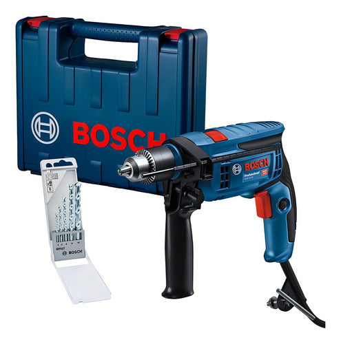 FURADE IMPACT C/MALETA 5BROCA GSB13 RE 750W 220V BOSCH ECOM*