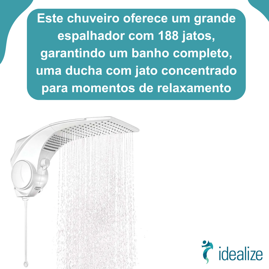 Chuveiro Ducha Duo Shower Quadra Eletrônica Ultra 220V 7500W Branco Lorenzetti