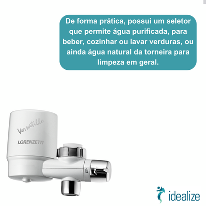 Purificador Filtro Água Portátil Para Torneira Versatille Branco Lorenzetti