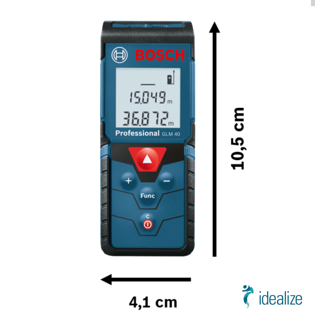 Trena Medidor Laser Professional GML 40 Alcance 40m C/Bolsa Protetora Azul/Preto Bosch