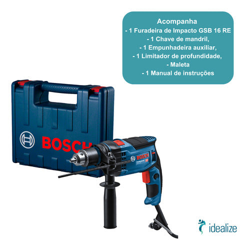 FURADE IMPACT GSB16 RE 850W 220V + MALETA BOSCH ECOM*