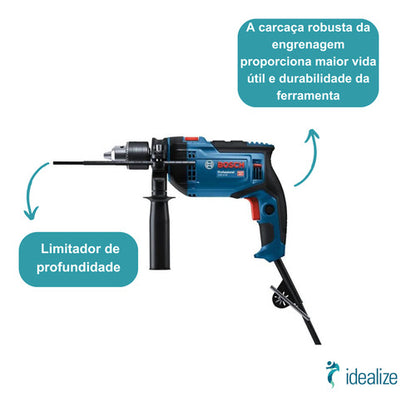 FURADE IMPACT GSB16 RE 850W 220V + MALETA BOSCH ECOM*