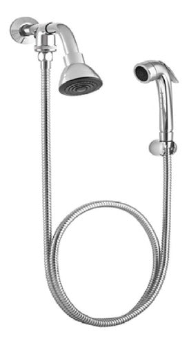 Chuveiro Bonnaducha Com Desviador Mangueirinha Ducha Higiênica de Parede Cromado à Gás 9000515600 Docol