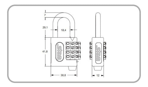 CADEAD ZAMAC 40MM C/ SEGRED STAM E-COAT ECOM*