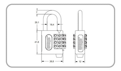 CADEAD ZAMAC 40MM C/ SEGRED STAM E-COAT ECOM*